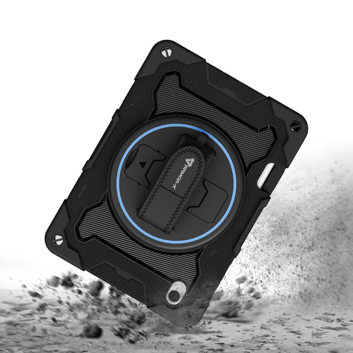 ARMOR-X Samsung Galaxy Tab S11 SM-X730 / X736 / X738 shockproof case, impact protection cover with hand strap and kick stand. Rugged protective case with the best dropproof protection.
