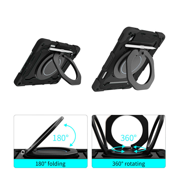 ARMOR-X Huawei MatePad Air DBY2-L09CK shockproof case, impact protection cover with kickstand and folding grip. Folding grip kickstand support both portrait and landscape mode.