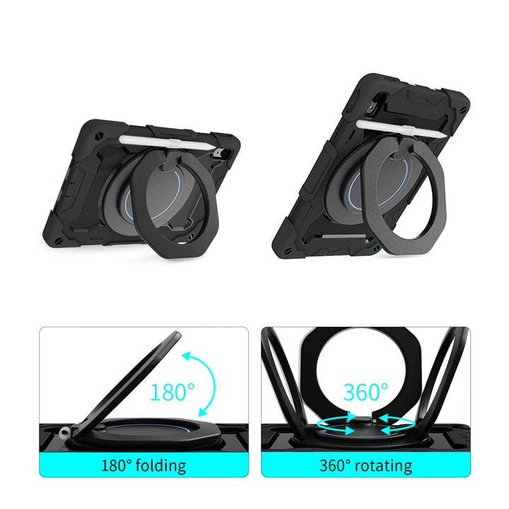 ARMOR-X Huawei MatePad 11 (2023) DBR-W10 shockproof case, impact protection cover with kickstand and folding grip. Folding grip kickstand support both portrait and landscape mode.