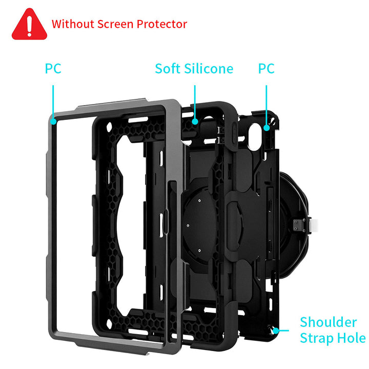ARMOR-X Huawei MatePad 11.5 (2025) TXZ-W09 shockproof case, three-layer shock absorbing construction provides complete protection against accidental drops, bumps and shocks.