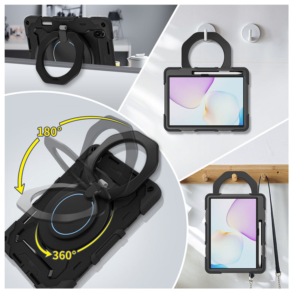 NON-HW-MTP_TXZ | Huawei MatePad 11.5 (2025) TXZ-W09 | Rugged Case with Kick-Stand &amp; Folding Grip &amp; Pencil Holder