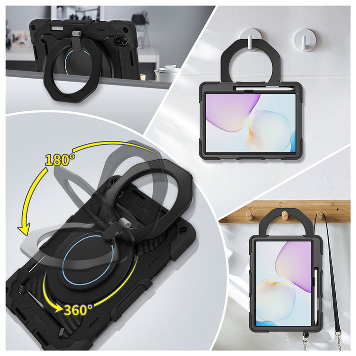 NON-HW-MTP_TXZ | Huawei MatePad 11.5 (2025) TXZ-W09 | Rugged Case with Kick-Stand &amp; Folding Grip &amp; Pencil Holder