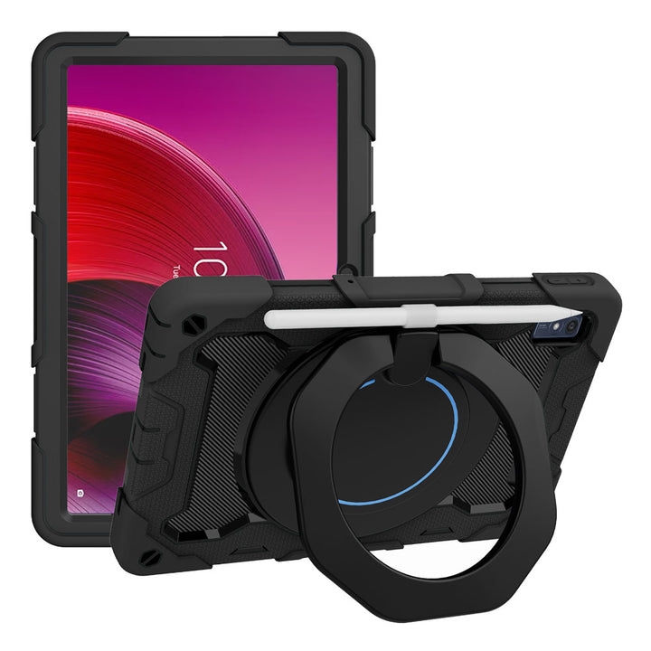 ARMOR-X Lenovo Tab M10 5G TB360 shockproof case, impact protection cover. Rugged case with kick stand. Hand free typing, drawing, video watching.