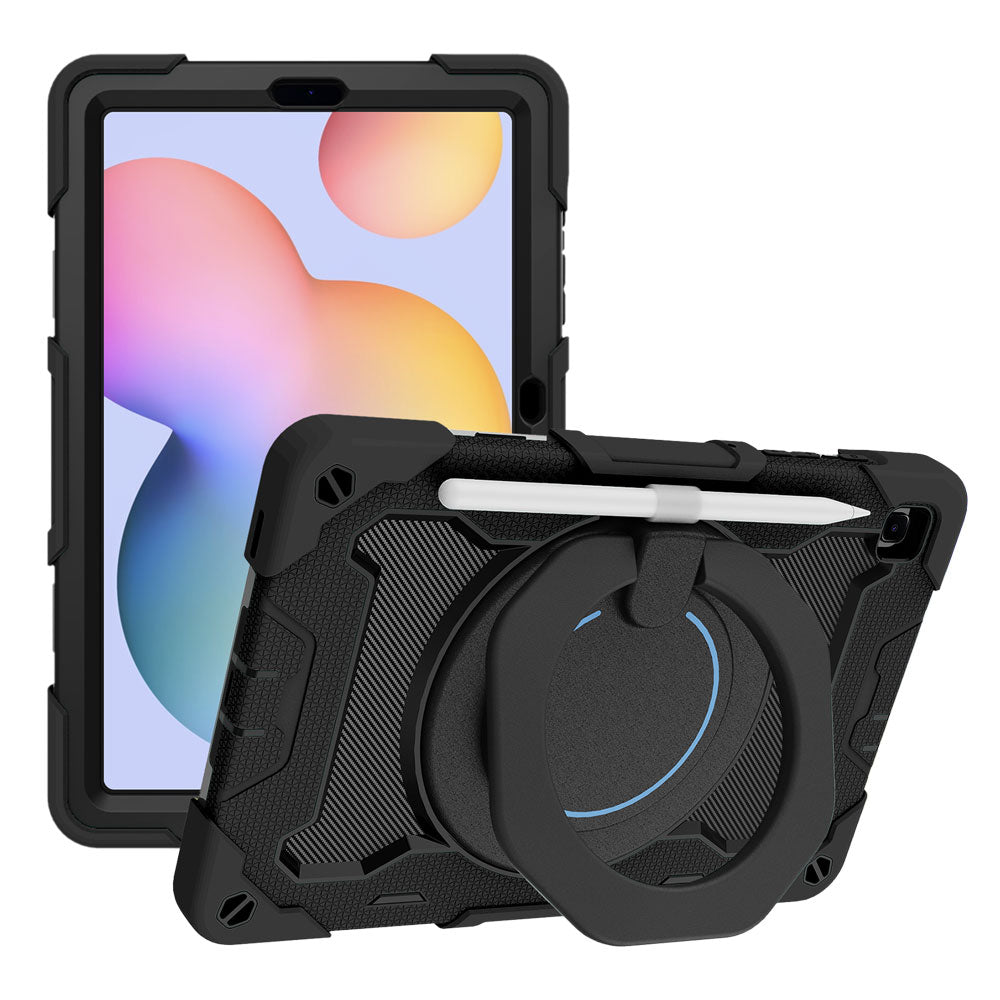 ARMOR-X Samsung Galaxy Tab S6 Lite SM-P620 P625 (2024) / SM-P613 P619 (2022) / SM-P610 P615 (2020) shockproof case, impact protection cover. Rugged case with kick stand. Hand free typing, drawing, video watching.