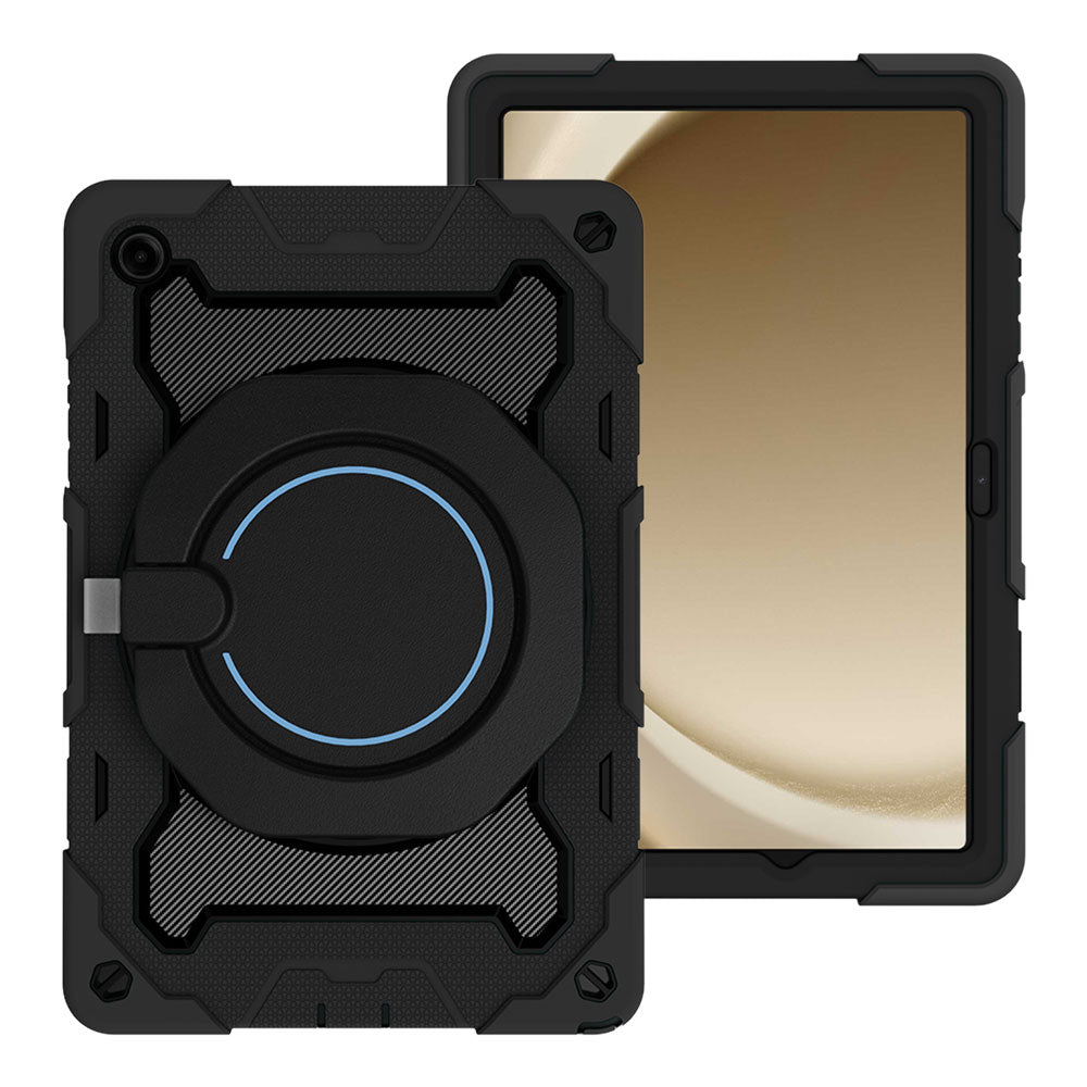 ARMOR-X Samsung Galaxy Tab A9+ A9 Plus SM-X210 / SM-X215 / SM-X216 shockproof case, impact protection cover. Rugged case with kick stand. Hand free typing, drawing, video watching.