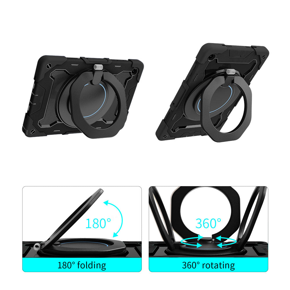 ARMOR-X Samsung Galaxy Tab A11+ A11 Plus ( 11" ) SM-X230 / SM-X235 / SM-X236 / SM-X238 shockproof case, impact protection cover with kickstand and folding grip. Folding grip kickstand support both portrait and landscape mode.