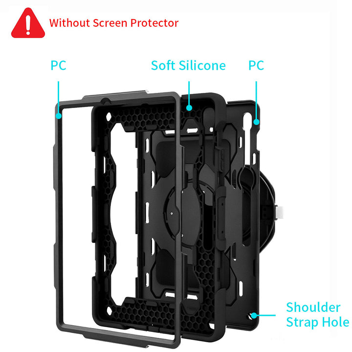 ARMOR-X Samsung Galaxy Tab S10 FE+ S10 FE Plus SM-X620 X626 X628 shockproof case, three-layer shock absorbing construction provides complete protection against accidental drops, bumps and shocks.