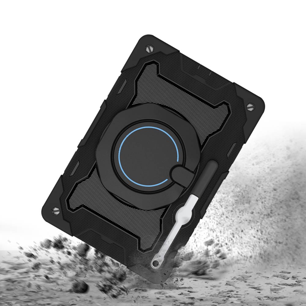 ARMOR-X Samsung Galaxy Tab S10 FE+ S10 FE Plus SM-X620 X626 X628 shockproof case, impact protection cover with kick stand. Rugged protective case with the best dropproof protection.