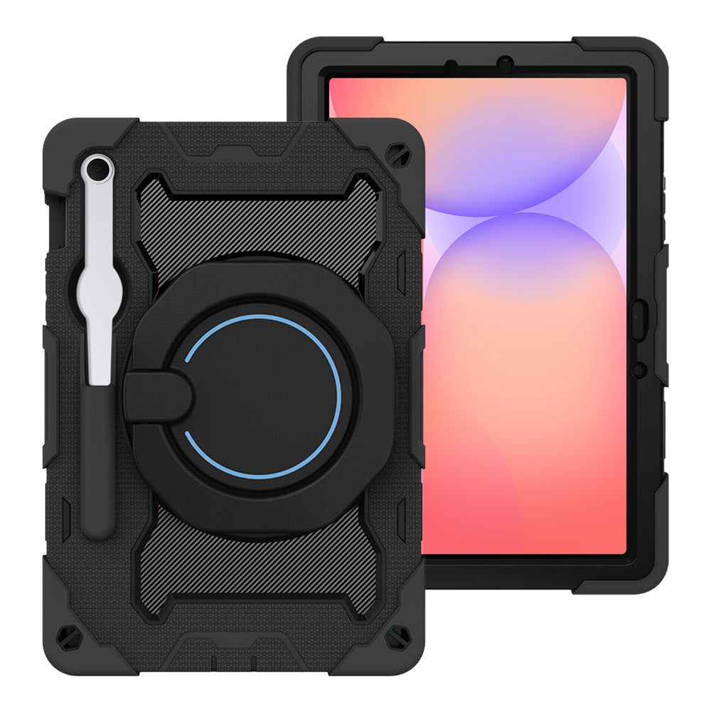 ARMOR-X Samsung Galaxy Tab S10 FE SM-X520 X526 X528 / S10 Lite SM-X400 X406 shockproof case, impact protection cover. Rugged case with kick stand. Hand free typing, drawing, video watching.