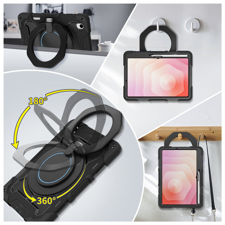 ARMOR-X Samsung Galaxy Tab S11 SM-X730 / X736 / X738 shockproof case, impact protection cover. Large handle for comfortable one-hand grip to easily carry and travel.