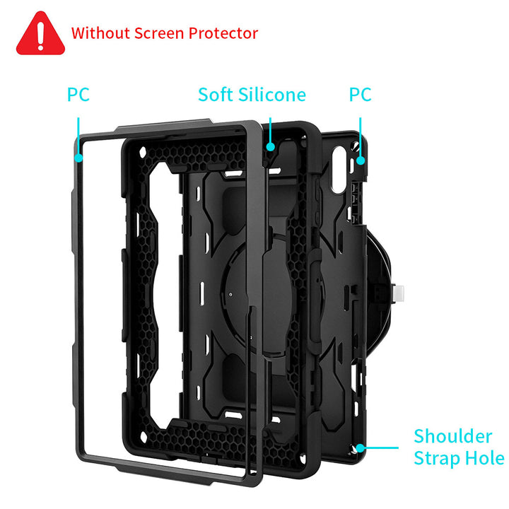 ARMOR-X Samsung Galaxy Tab S11 Ultra SM-X930 / X936 shockproof case, three-layer shock absorbing construction provides complete protection against accidental drops, bumps and shocks.