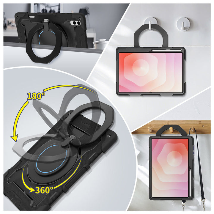 ARMOR-X Samsung Galaxy Tab S11 Ultra SM-X930 / X936 shockproof case, impact protection cover. Large handle for comfortable one-hand grip to easily carry and travel.