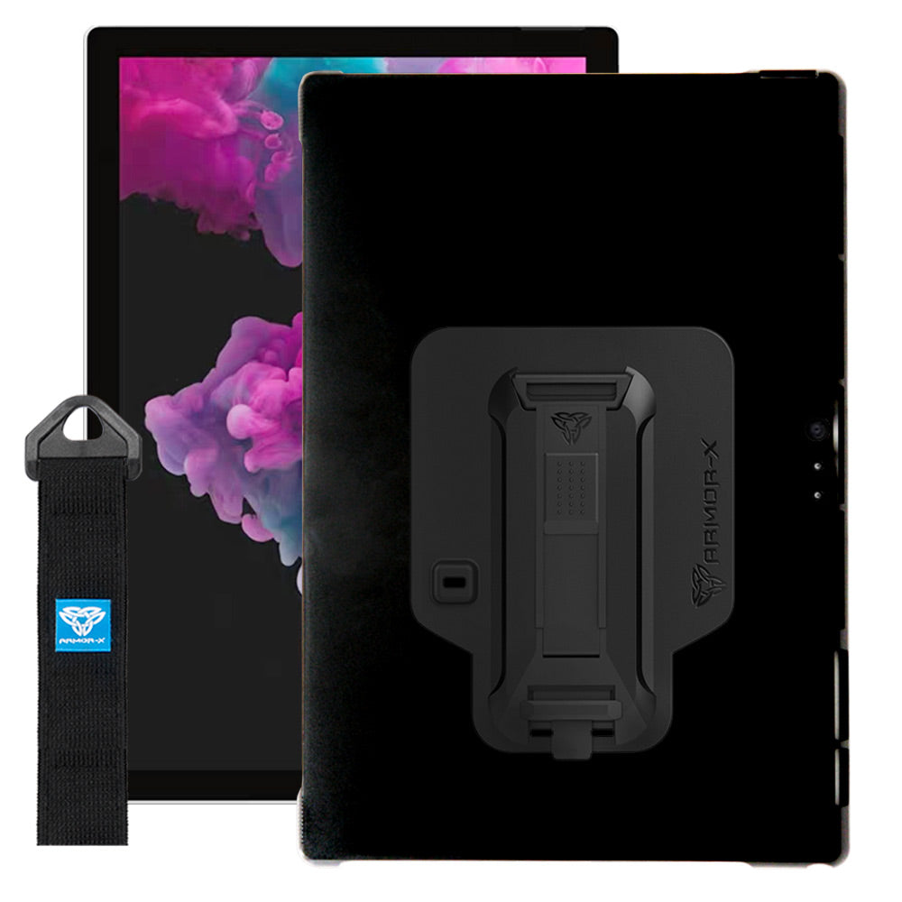 NXS-MS-SFP6 | Microsoft Surface Pro 7 / 7 Plus / 6 / 5 / 4 | Protective case w/ hand strap & X-mount support smart keyboard