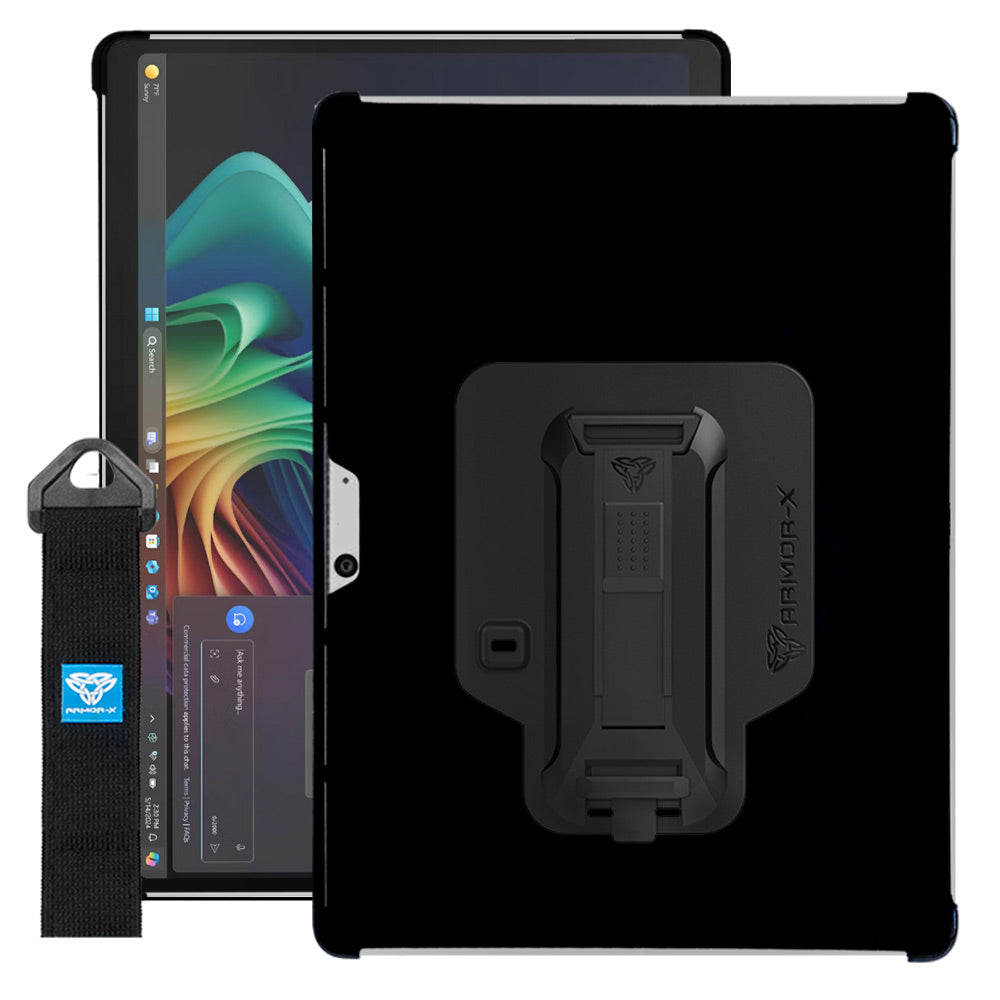 NXS-MS-SFPR9 | Microsoft Surface Pro 13-inch Copilot+ PC | Protective case w/ hand strap & X-mount support smart keyboard