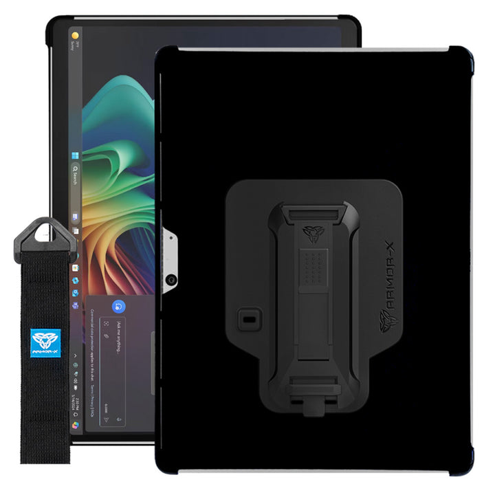 NXS-MS-SFPR9 | Microsoft Surface Pro 13-inch Copilot+ PC | Protective case w/ hand strap & X-mount support smart keyboard