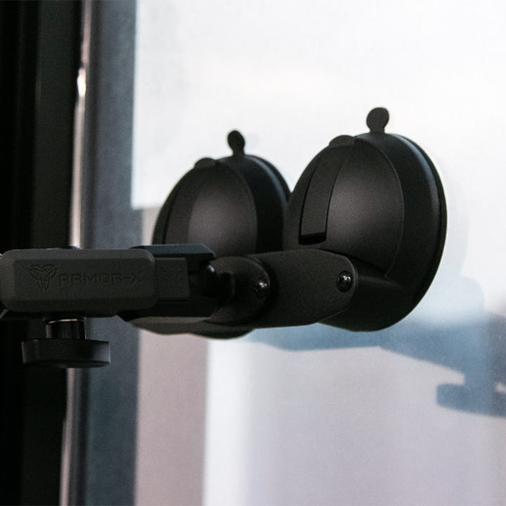 P52T | Glass Double Suction Cup Mount | ONE-LOCK for Tablet