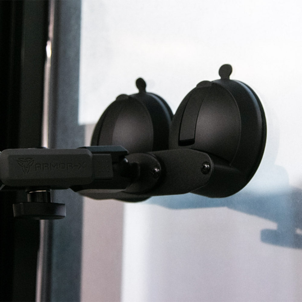 P52UP | Glass Double Suction Cup Universal Mount | Design for Phone