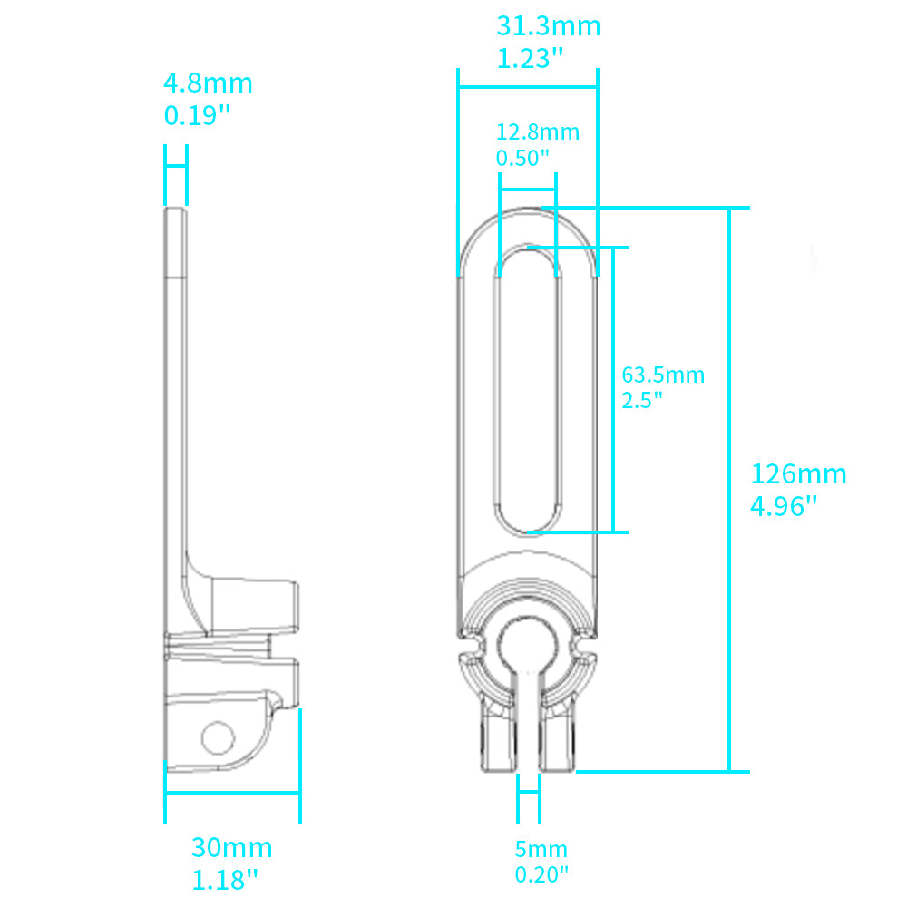 P57K | Adjustable Gooseneck Universal No-Drill Vehicle Mount | ONE-LOCK for Phone