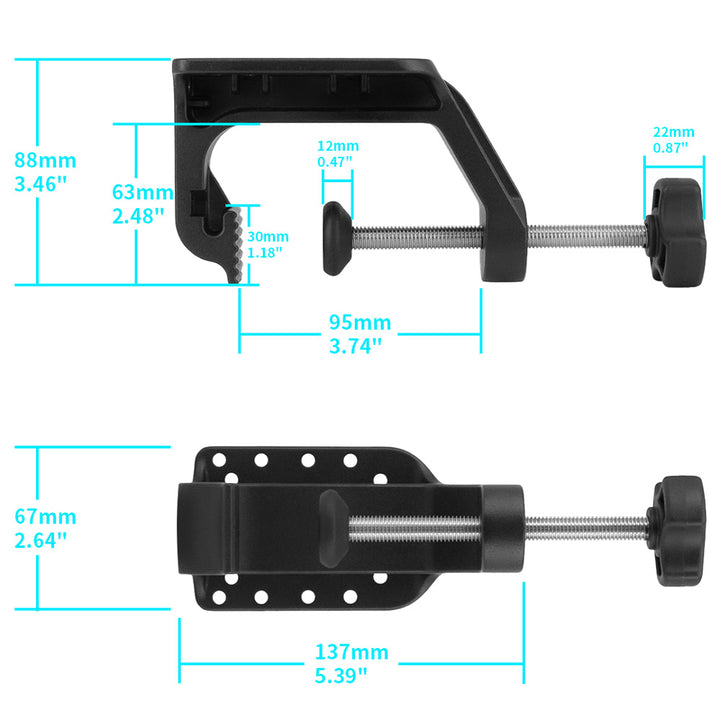 P58K | Heavy-Duty G-Clamp Mount | ONE-LOCK for Phone