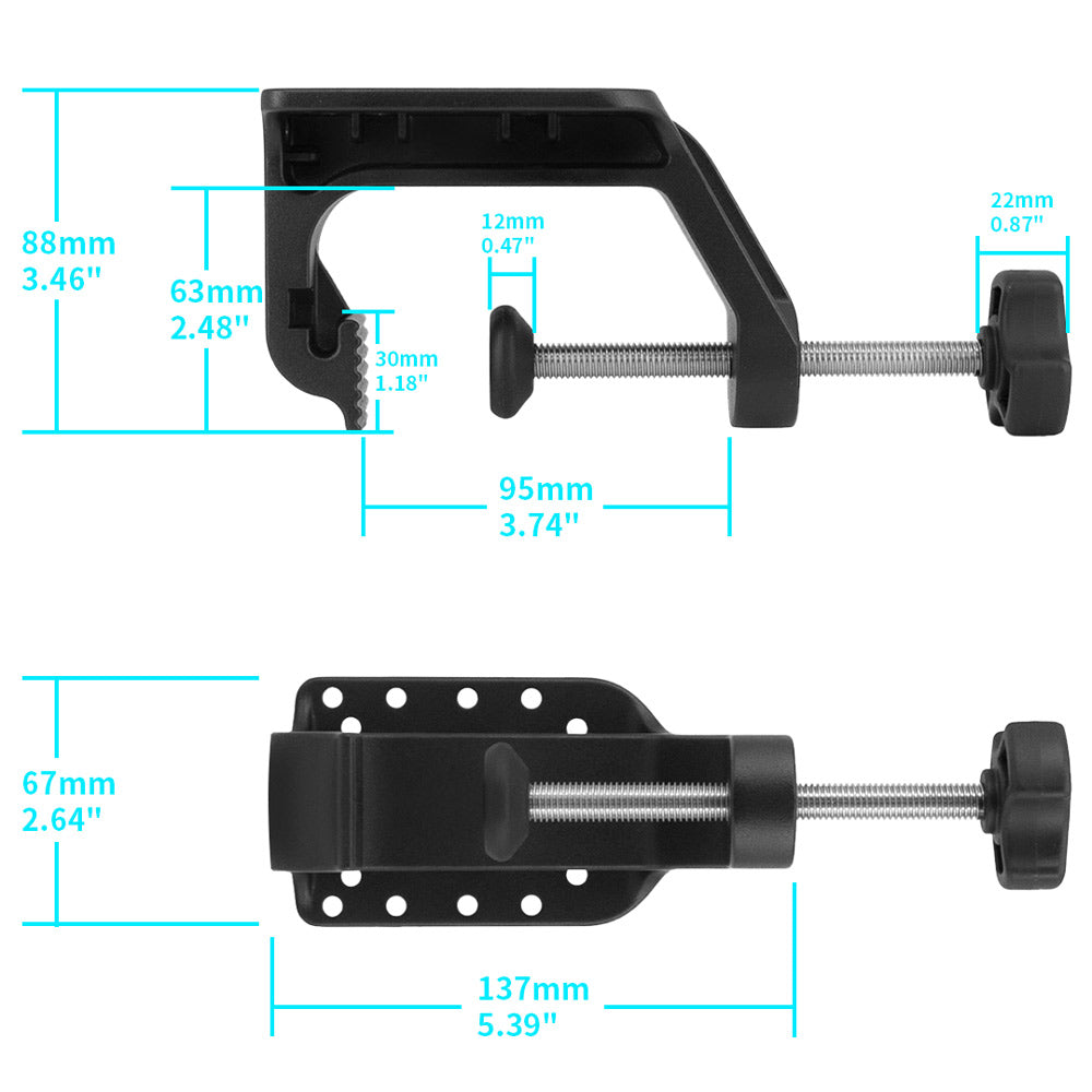 P58UP | Heavy-Duty G-Clamp Universal Mount | Design for Phone