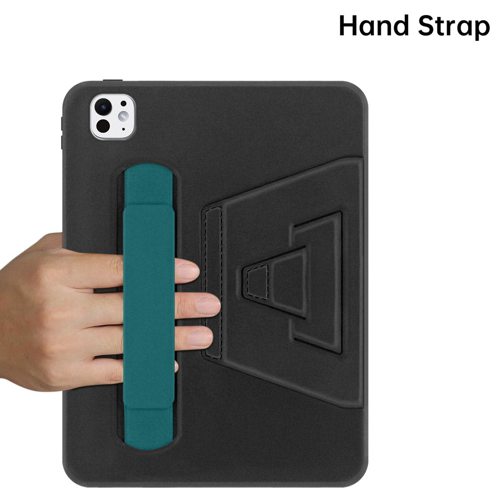 PKN-iPad-PR10 | iPad Pro 13 (M4) / (M5) | Shockproof Case with Hand Strap and Kick-Stand