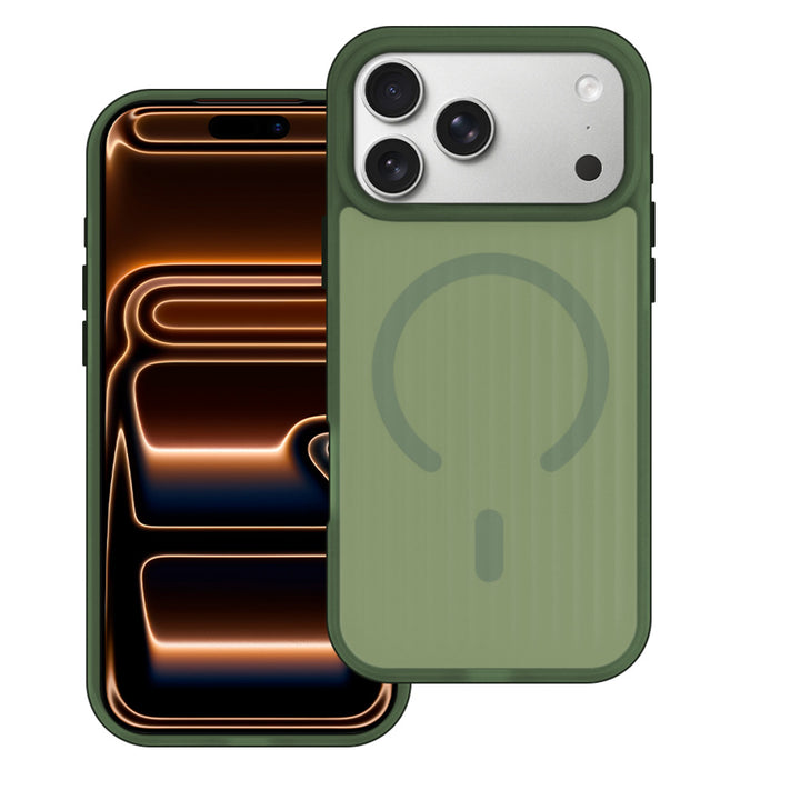 ARMOR-X iPhone 17 Pro Max case with MagSafe, corrugated pattern, TPU+PC protection, raised bezels, precise fit and responsive buttons.