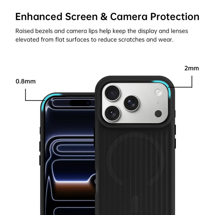 PTM-IPH-17PRO | iPhone 17 Pro | Corrugated Pattern Protective Case with MagSafe