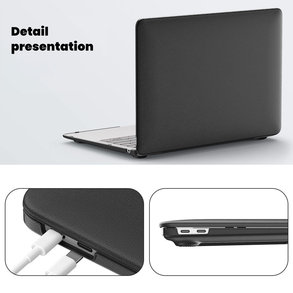 PUC-MB-A13V2 | MacBook Air 13" 2018 / 2020 (A1932 / A2179 / M1 A2337) | PU Leather Hard Shell Dual Layer Protective Cover