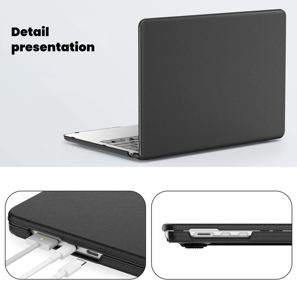 PUC-MB-A13V3 | MacBook Air 13.6" 2022 / 2024 (M2 A2681 / M3 A3113) | PU Leather Hard Shell Dual Layer Protective Cover