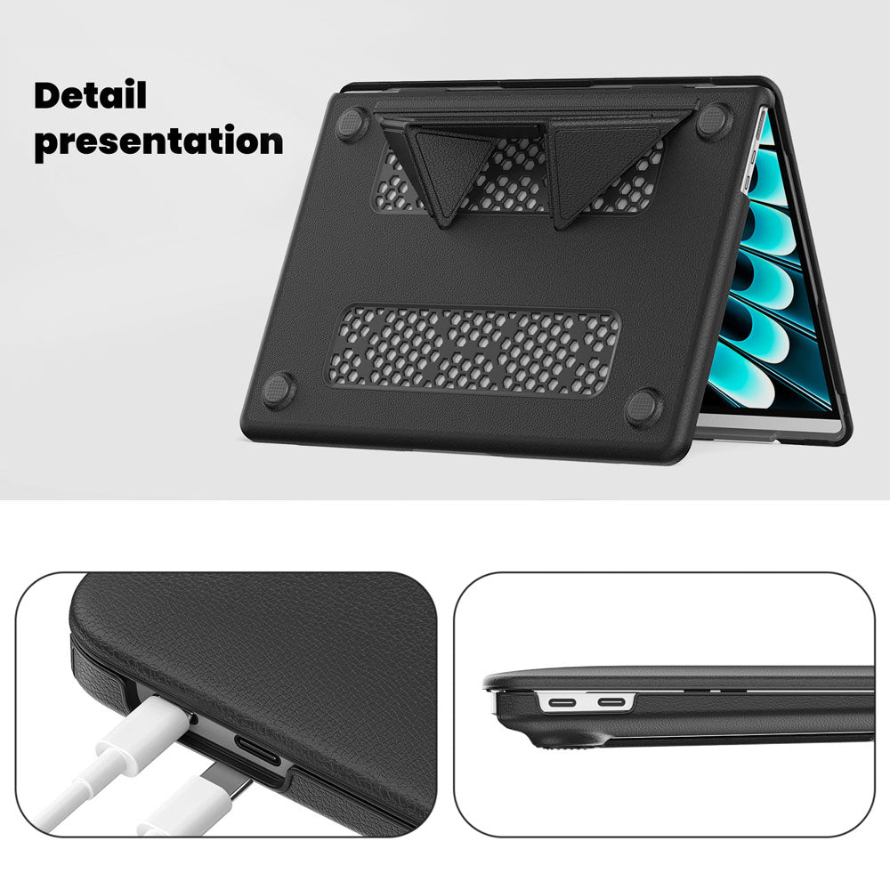 PUC-MB-NEO | MacBook Neo (A3404) | PU Leather Hard Shell Dual Layer Protective Cover