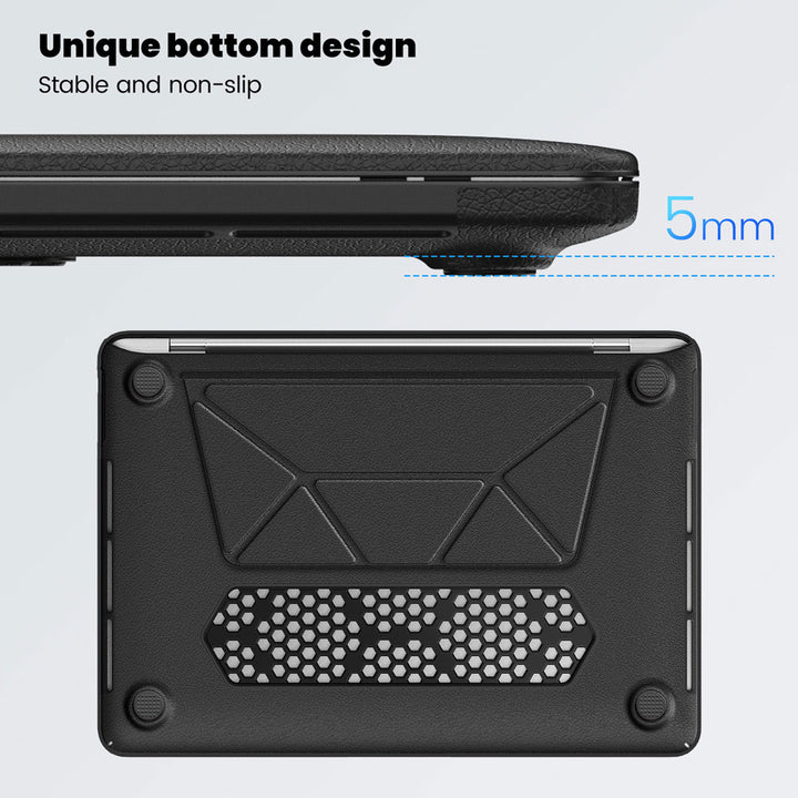 PUC-MB-P13V3 | MacBook Pro 13" 2018 / 2020 / 2022 (A1706 / A1708 / A1989 / A2159 / A2251 / A2289 / M1/M2 A2338) | PU Leather Hard Shell Dual Layer Protective Cover