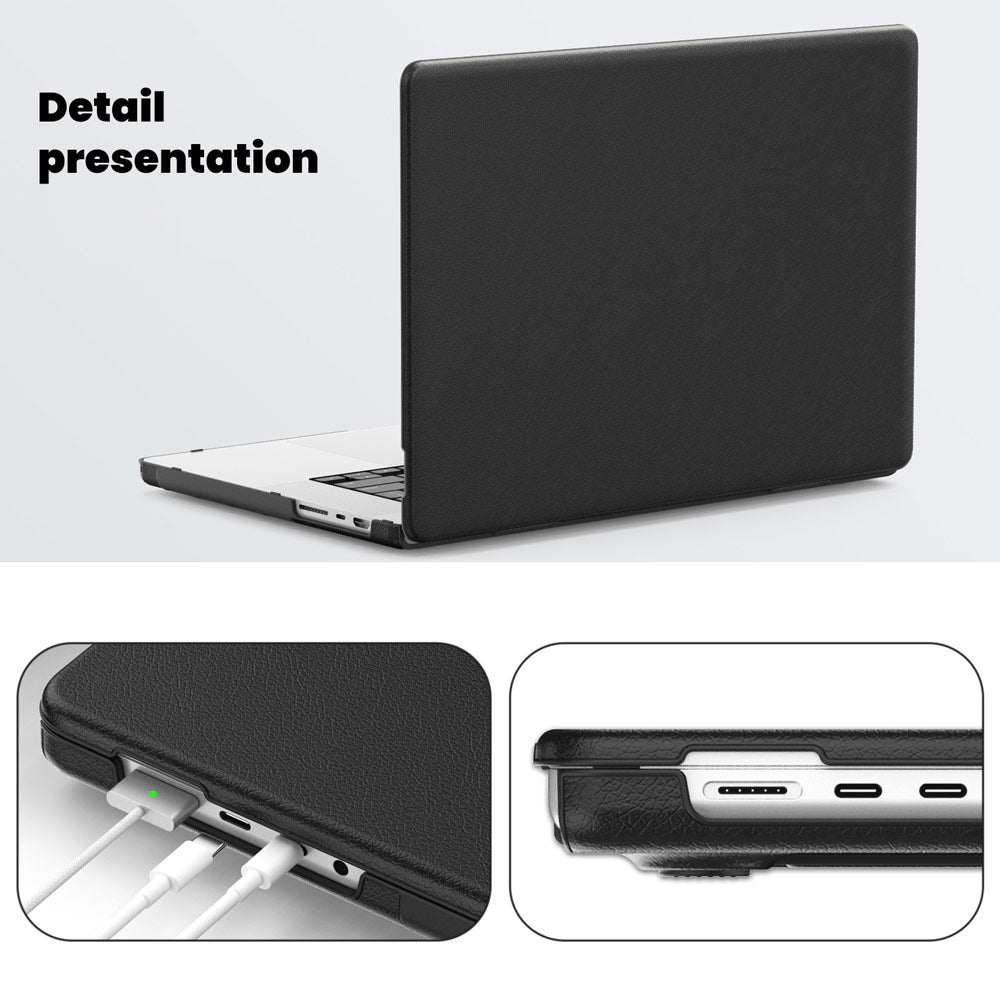 PUC-MB-P16V2 | MacBook Pro 16" 2021 / 2023 / 2024 (M1 Pro/Max A2485 / M2 A2780 / M3 A2991 / M4) | PU Leather Hard Shell Dual Layer Protective Cover