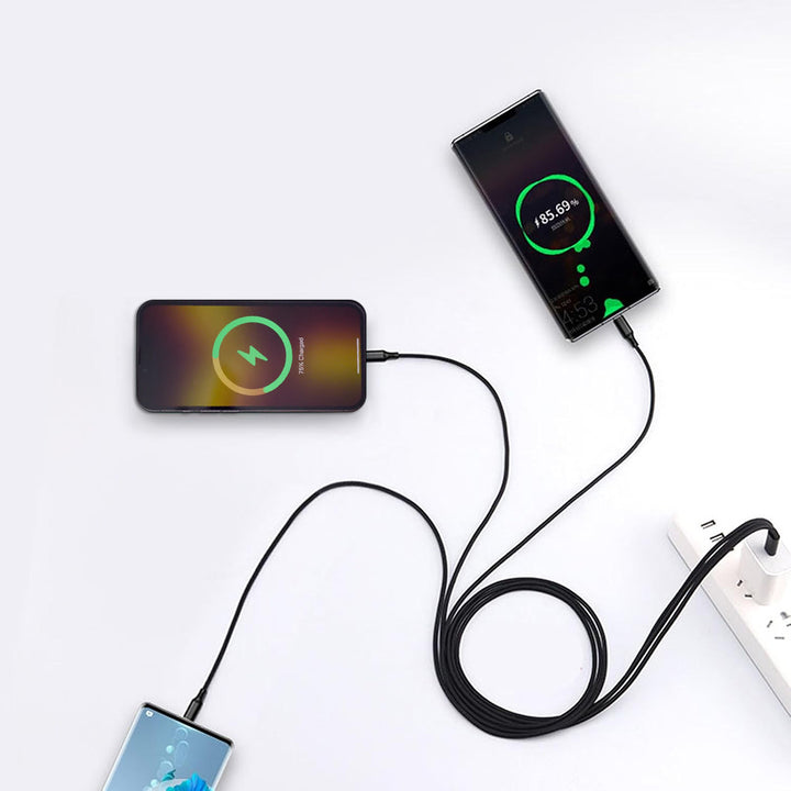 PWR-CB | 2 Meter / 1.2 Meter 3-in-1 Cable | USB-C • Micro • Lightning