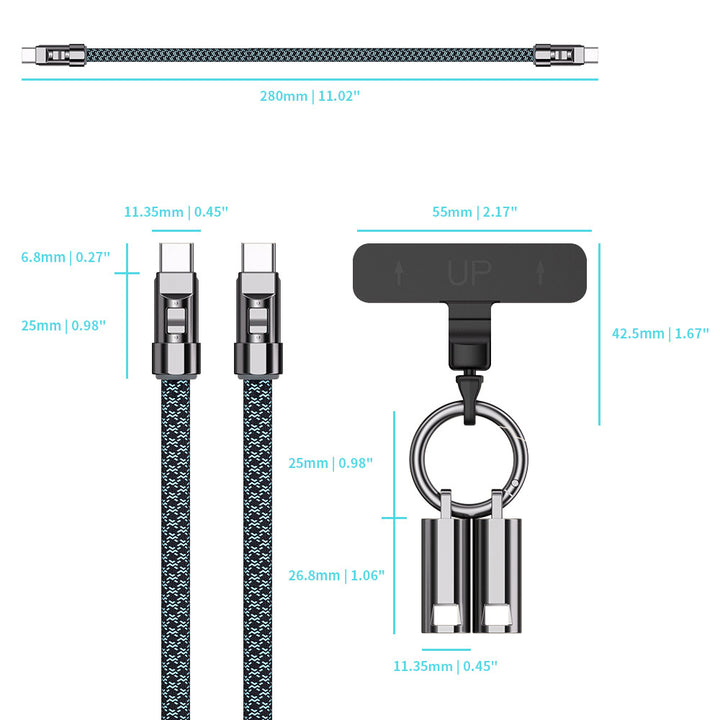 PWR-CB08 | Wrist Strap Charging Cable | TYPE-C