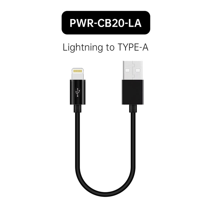 PWR-CB20 | 20cm Short Usb Cable | TYPE-A • TYPE-C • Lightning • Micro