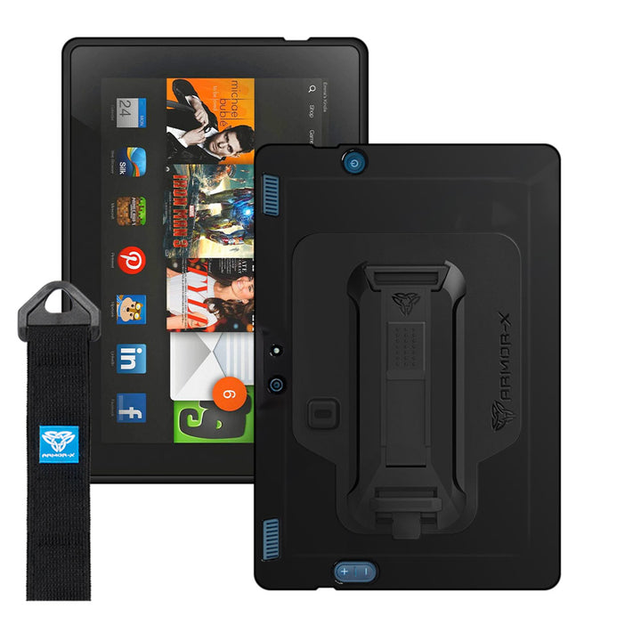 PXS-AZ01-8.9 | Amazon Kindle Fire HDX 8.9 | Shockproof Case w/ Kickstand & hand strap & X-Mount