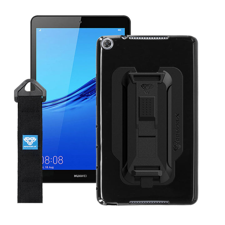 PXS-HW36 | Huawei MediaPad M5 Lite 8.0 | Shockproof Case w/ Kickstand & hand strap & X-Mount