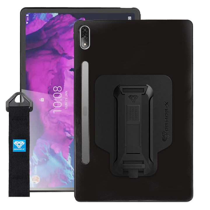 Rugged 360 case for Lenovo Tab P12 Pro 12.6 with hand & shoulder strap and  kick stand