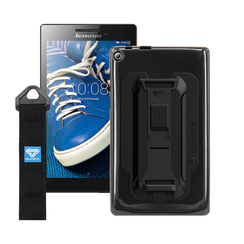 PXS-LN15 | Lenovo Tab 2 A7-20 | Shockproof Case w/ Kickstand & hand strap & X-Mount