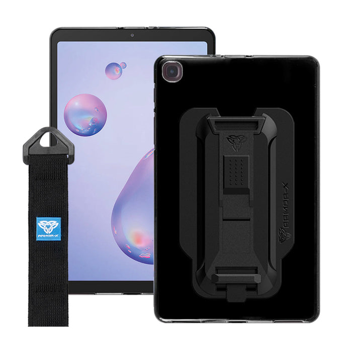 PXS-SS-T307 | Samsung Galaxy Tab A 8.4 (2020) SM-T307 | Shockproof Case w/ Kickstand & hand strap & X-Mount