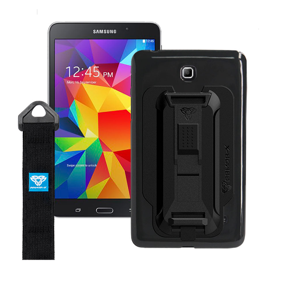 PXS-SS17 | Samsung Galaxy Tab 4 7.0 T230 T235 | Shockproof Case w/ Kickstand & hand strap & X-Mount