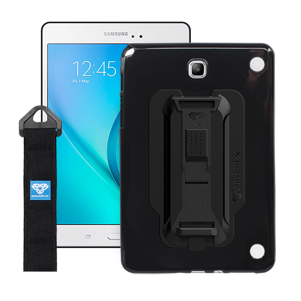 PXS-SS25 | Samsung Galaxy Tab A 8.0 T350 T355 P350 P355 (S-pen version) | Shockproof Case w/ Kickstand & hand strap & X-Mount
