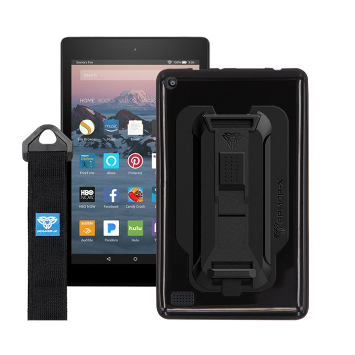 PXS-AZ02 | Amazon Fire 7 | Shockproof Case w/ Kickstand & hand strap & X-Mount