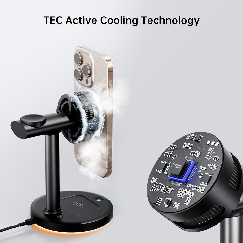 QI2-01 | Qi2.2 25W 3-in-1 Wireless Charger Compatible with iPhone, Apple Watch, AirPods