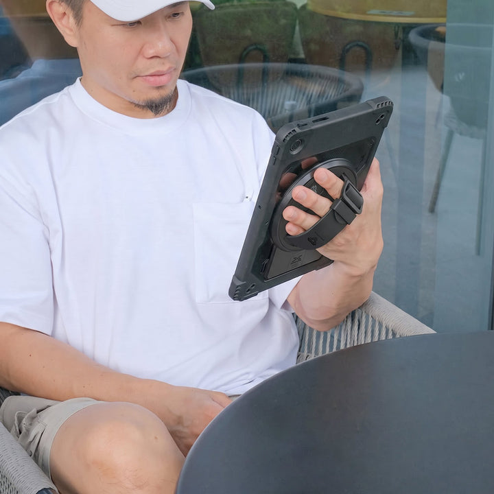ARMOR-X shockproof case, impact protection cover with hand strap and kick stand.