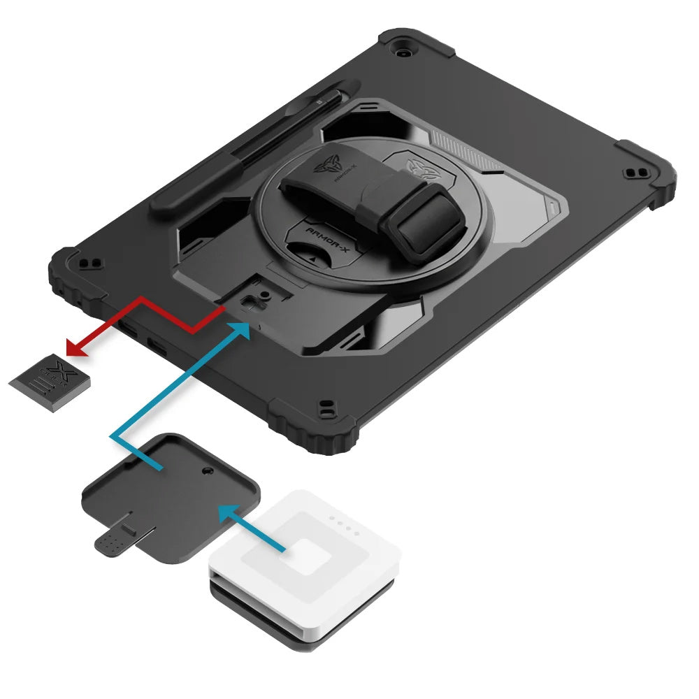 ARMOR-X Microsoft Surface Pro 12-inch Copilot+ PC Healthcare-ready medical-grade rugged case. X-DOCK Modular Ecosystem
Expand functionality with interchangeable modules for card readers, printers, hubs, and more.