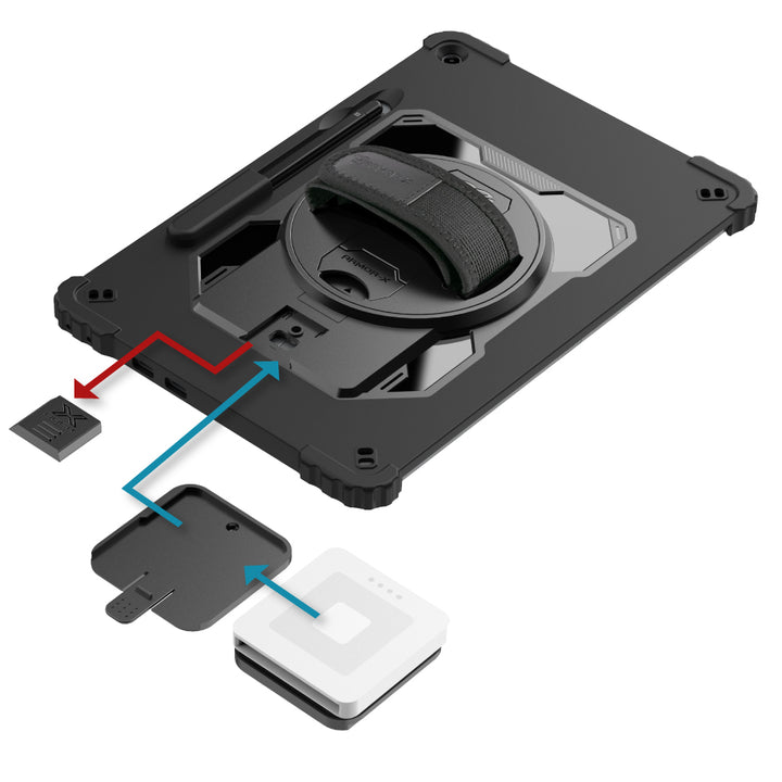 RAN-MS-SFPR12 | Microsoft Surface Pro 12-inch Copilot+ PC | 2 Layers Shockproof Case with X-DOCK modular eco-system Compatible with keyboard