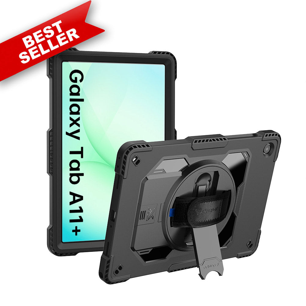 ARMOR-X Samsung Galaxy Tab A11+ A11 Plus ( 11" ) SM-X230 X235 X236 / A9+ A9 Plus ( 11" ) case. Whether you need a card reader, portable printer, HDMI or Lan connection, extra battery life or additional storage, you can select and attach the modules that best suit your workflow.