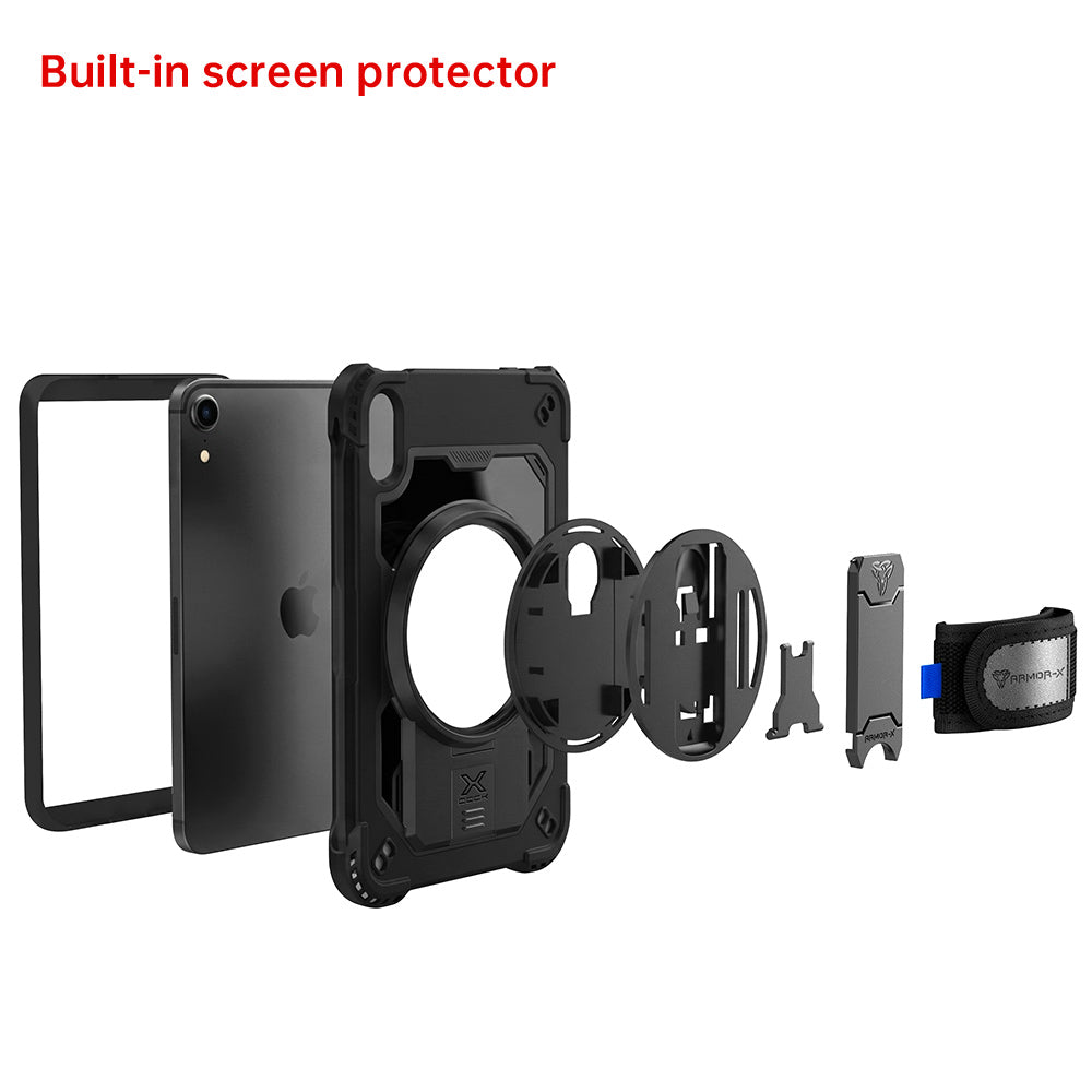 ARMOR-X iPad mini (A20 Pro) case. Whether you need a card reader, portable printer, HDMI or Lan connection, extra battery life or additional storage, you can select and attach the modules that best suit your workflow.