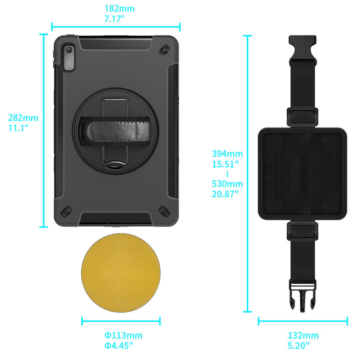 RIN-LN-P11G2FKB | Lenovo Tab P11 Gen 2 TB350 | Rainproof military grade rugged case kneeboard with leg strap  Kneeboards place your flight information at your fingertips is designed to make your time in the cockpit easier.pilots, navigation, airplane, rugged case, aviation, LENOVO, cockpit, kneeboard, leg strap
